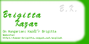 brigitta kazar business card